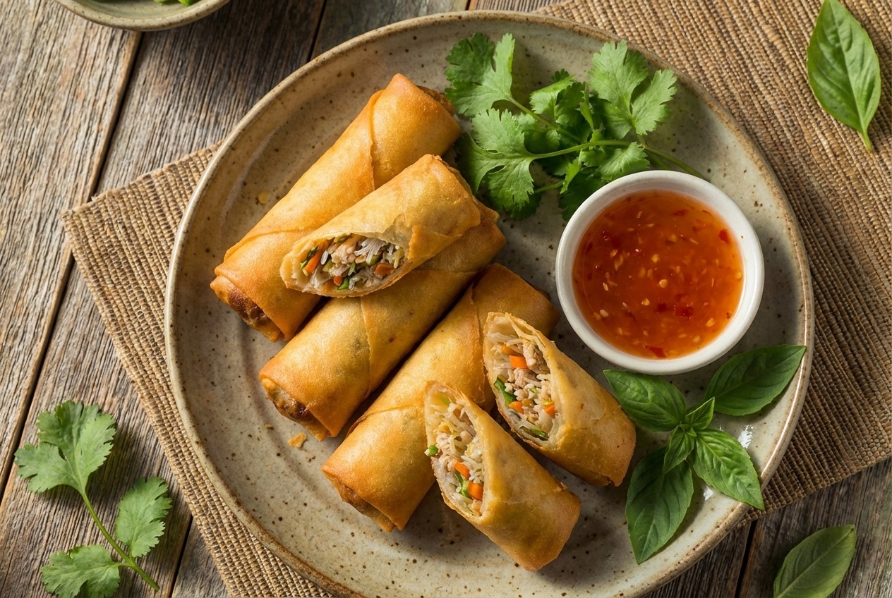 Por Pia Tod (Thai Fried Spring Rolls)