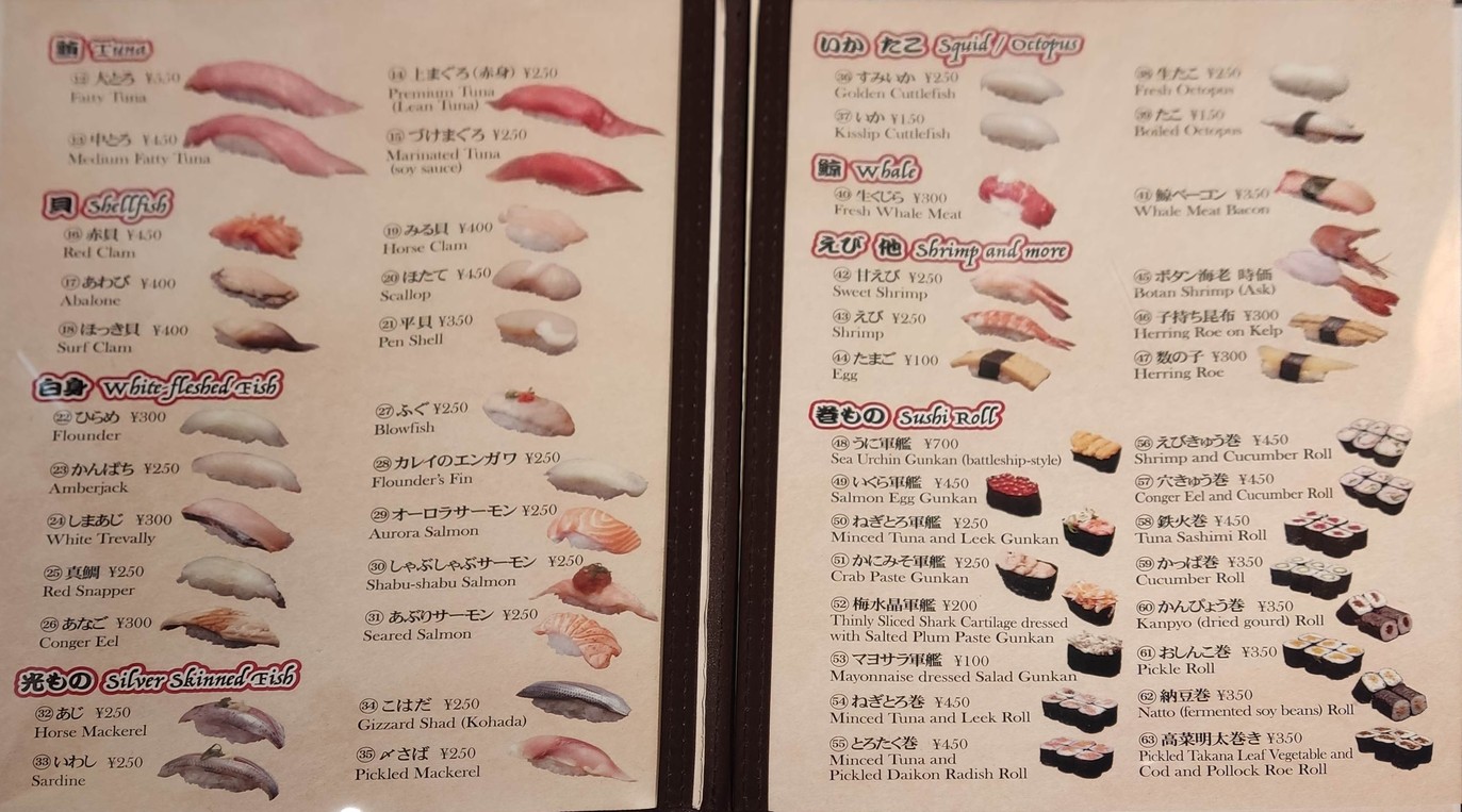 Magurobito Shin-Nakamise Street Branch menu 4
