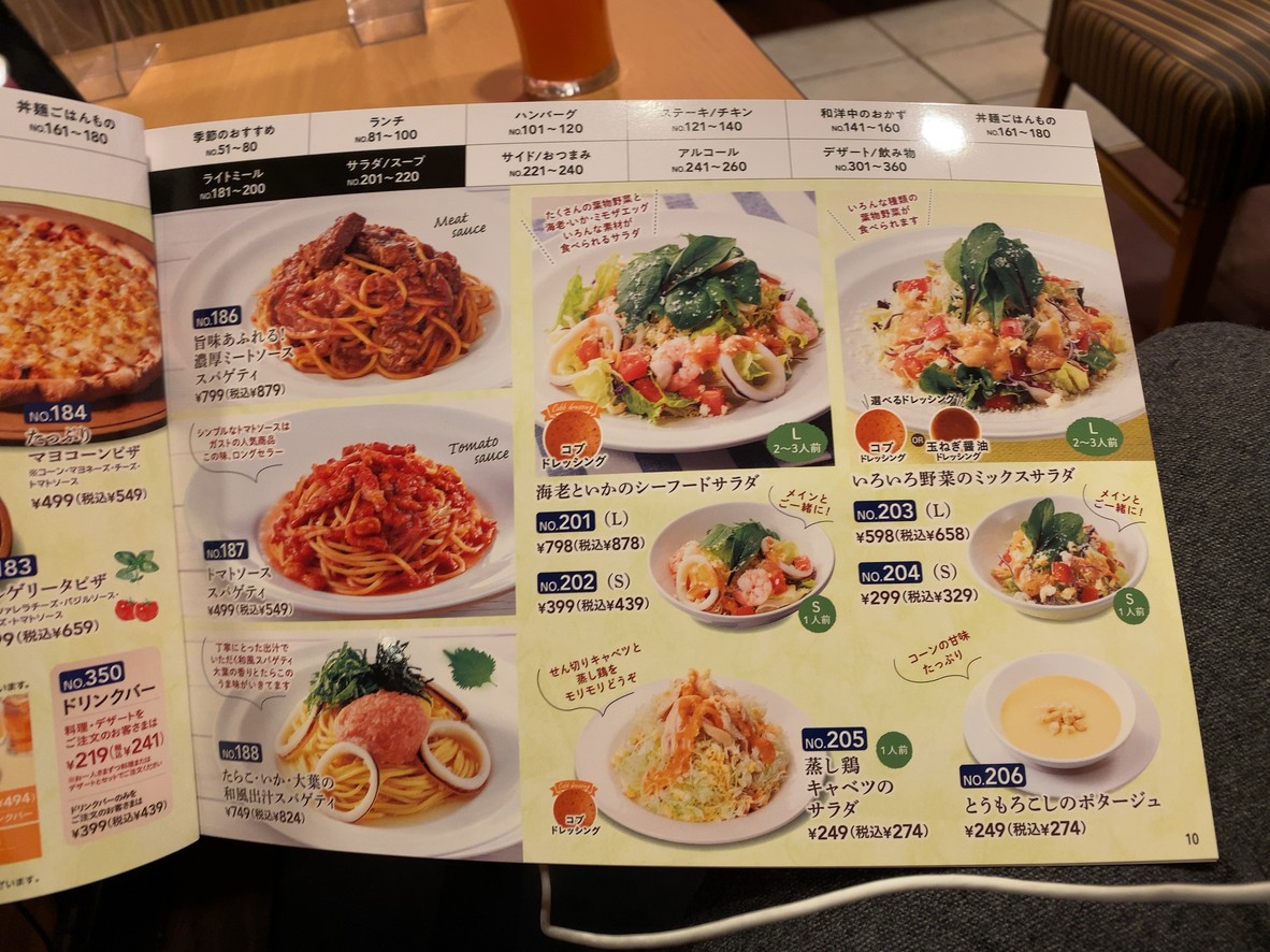 Gusto Den-en-chofu menu 2