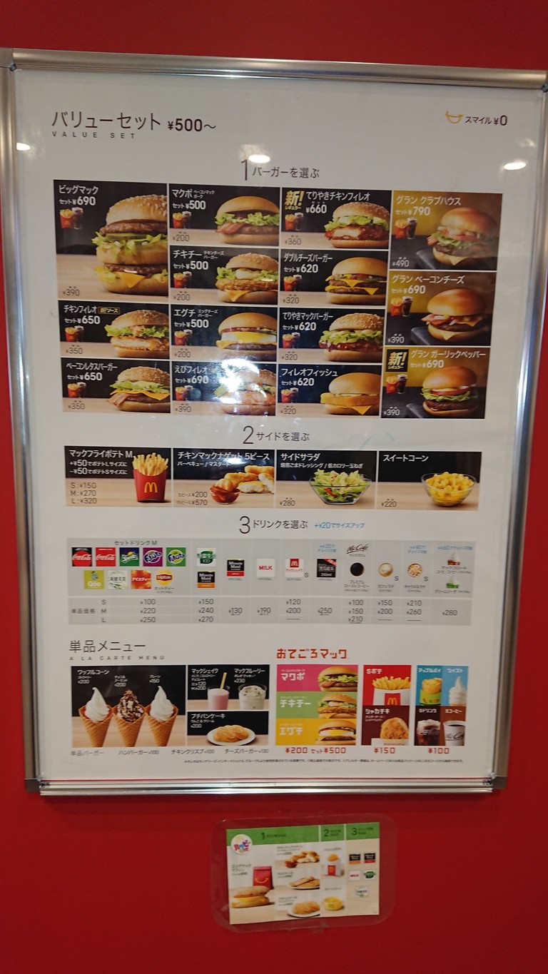 McDonald's menu 1