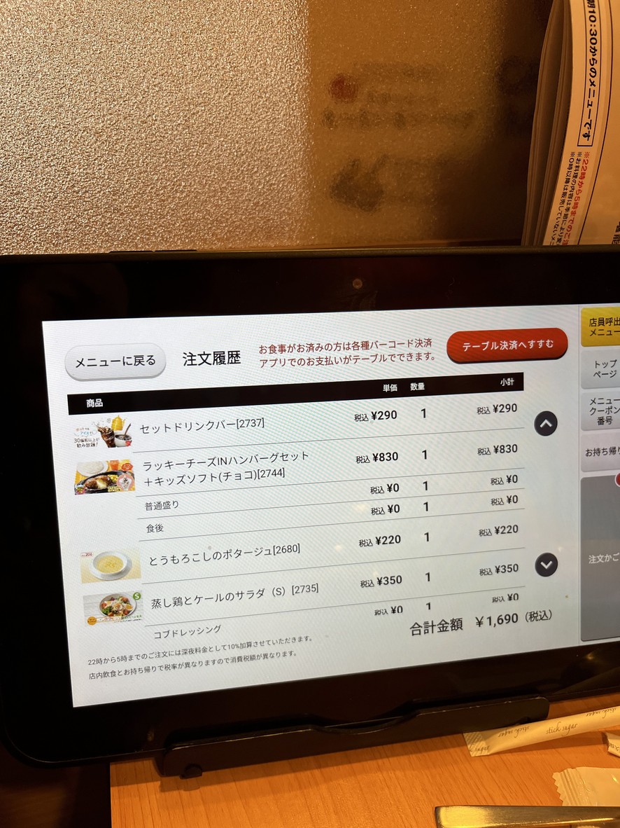 Gusto Itabashi Nakajuku Branch menu 3