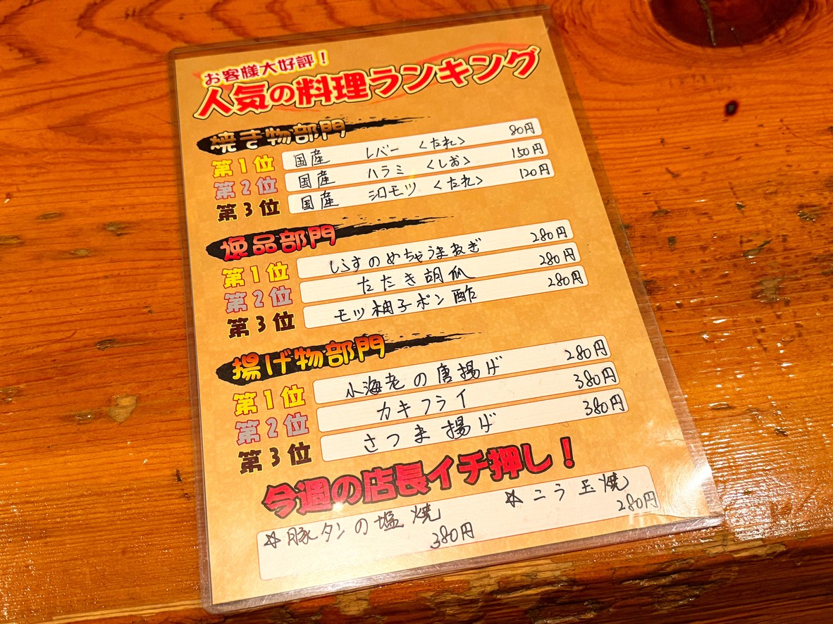 Sankichi menu 4