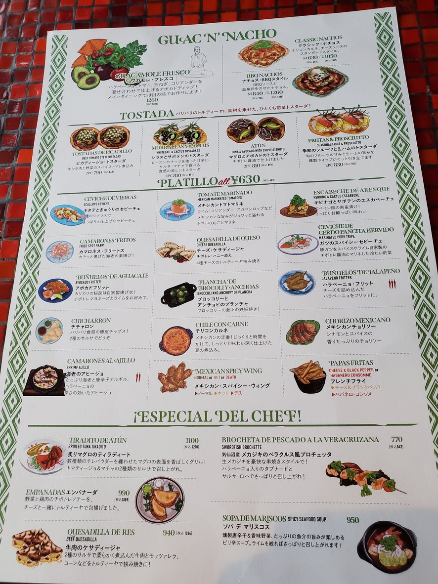 Hacienda menu 1