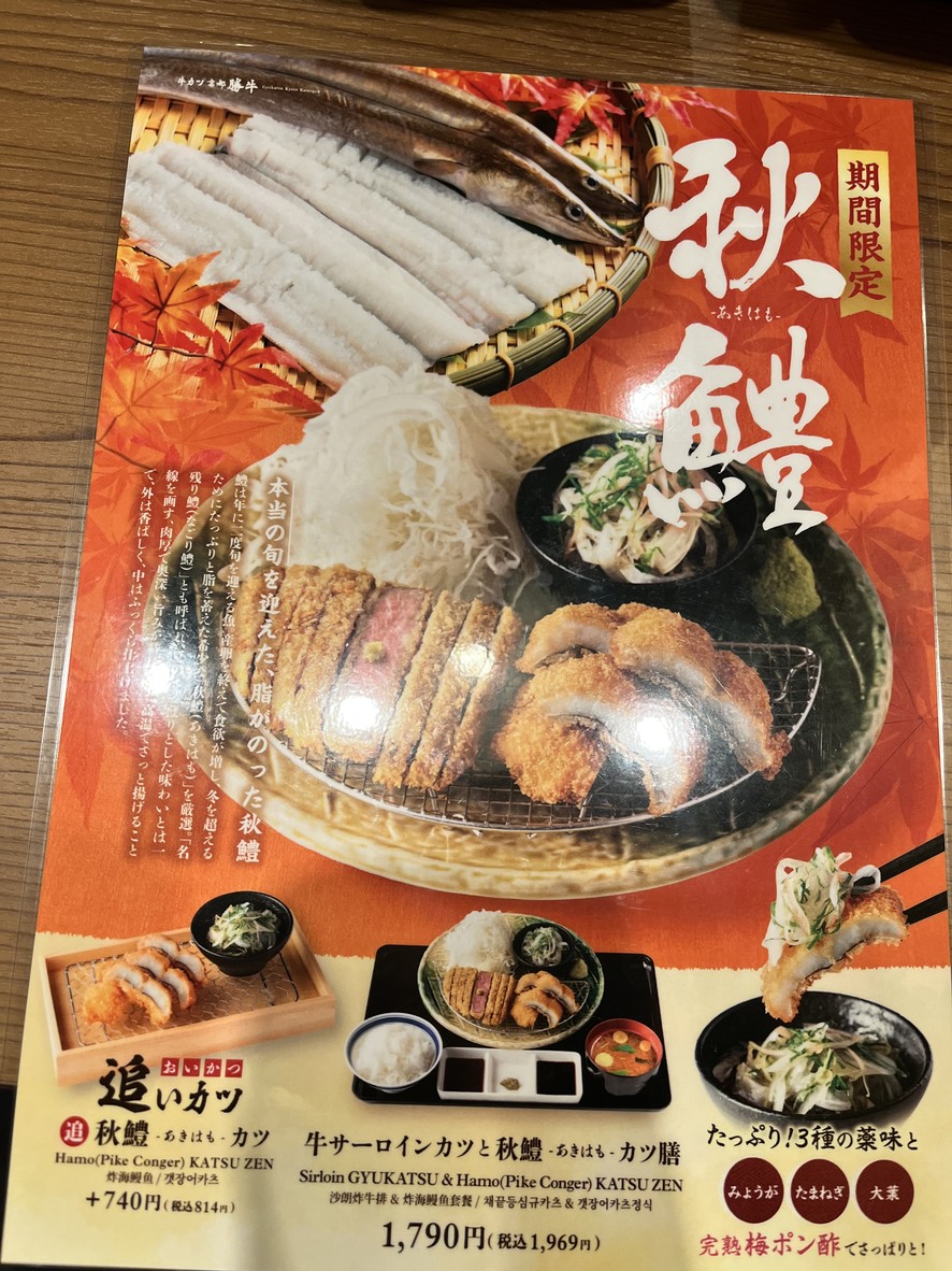 GYUKATSU Kyoto Katsugyu Shibuya Dogenzaka menu 5