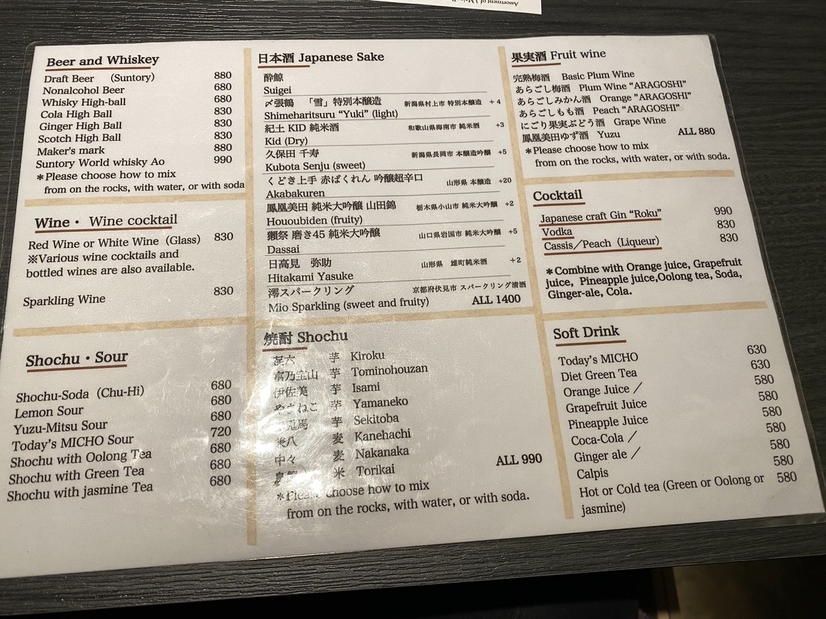 Ginza Shabuki Ginza station menu 4