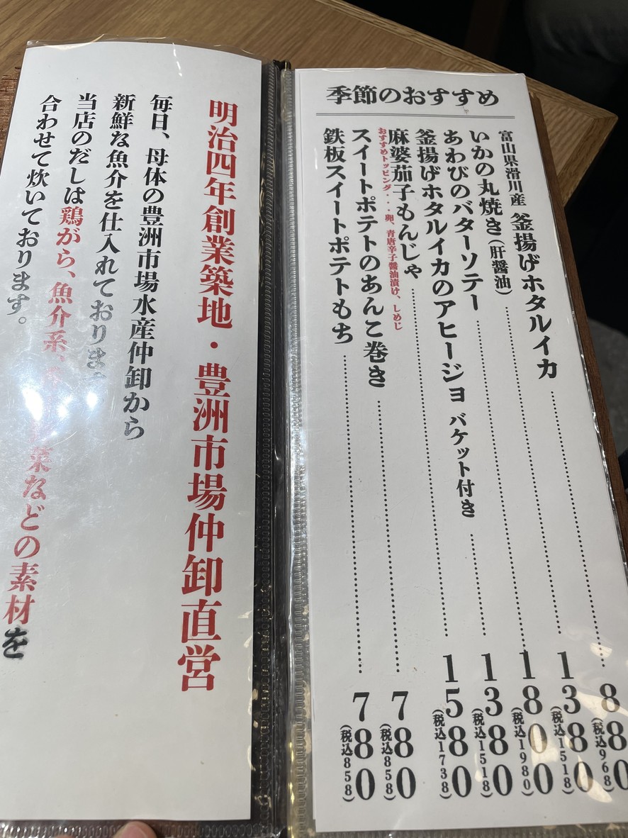 Tsukishima Monja Moheji Ningyocho menu 1