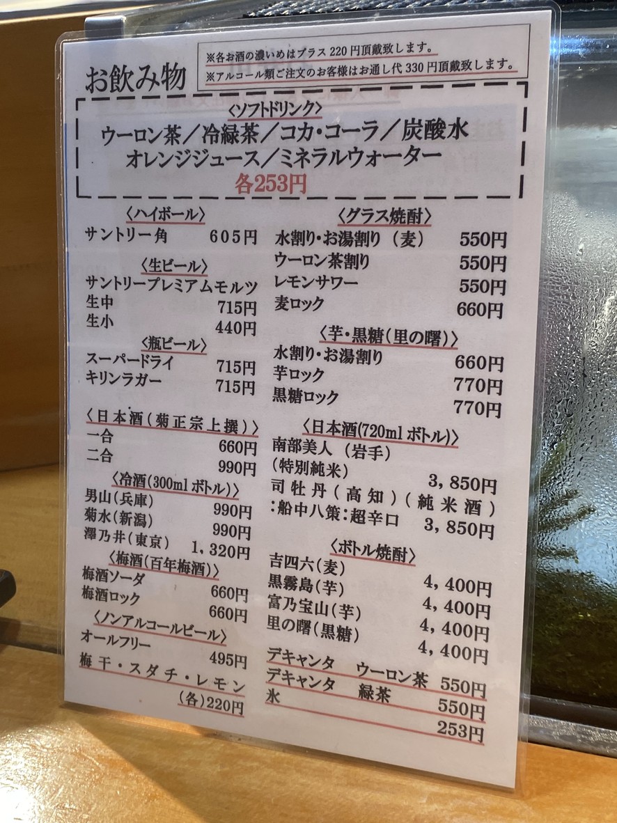츠키지 스시 다이 혼칸 menu 2