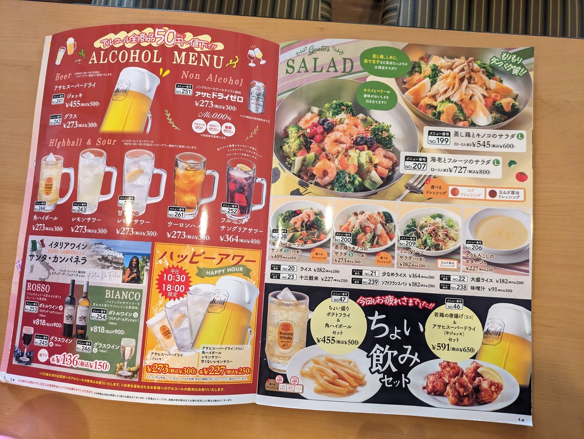 Gusto Itabashi Sakashita menu 2
