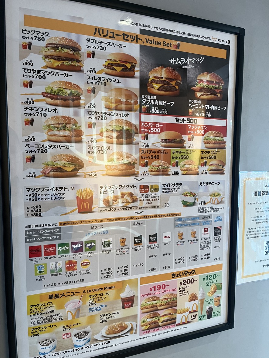 McDonald's menu 2