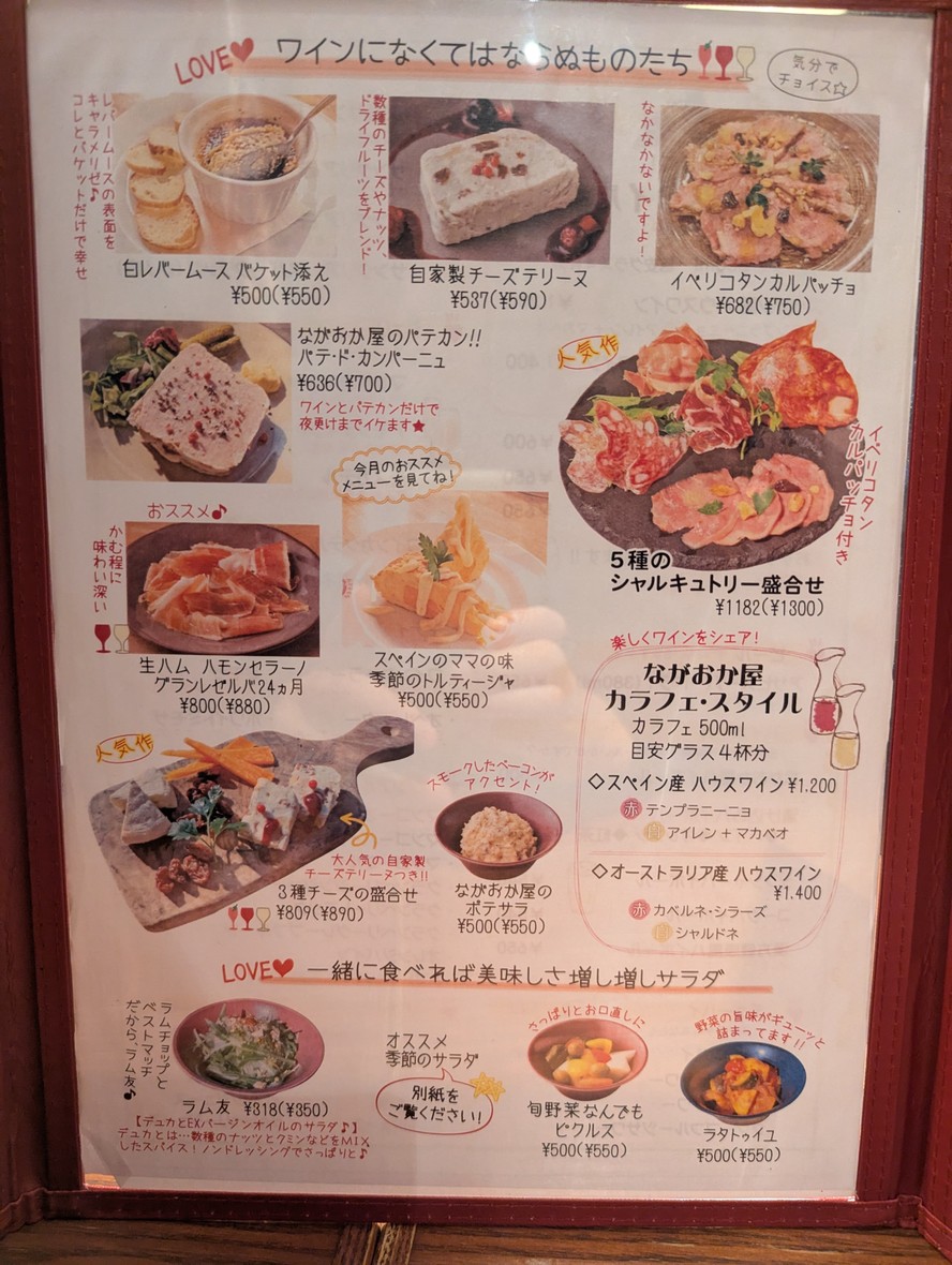Shitamachi Bar Nagaokaya menu 1