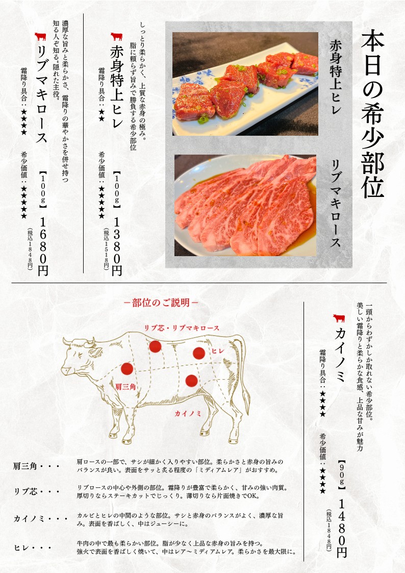 Honkaku Yakiniku Ichimon menu 6