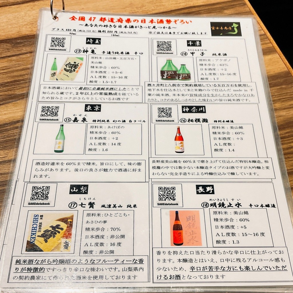 Fujikishoten Shinjuku Sohonten menu 4