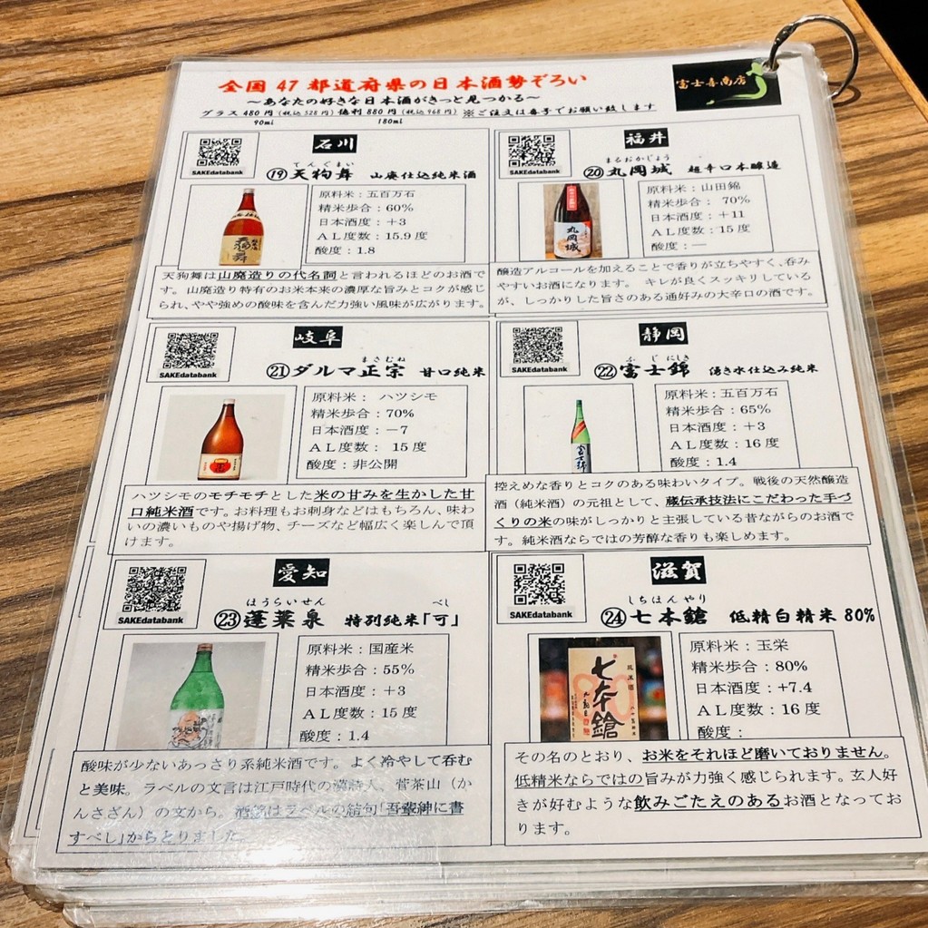 Fujikishoten Shinjuku Sohonten menu 5
