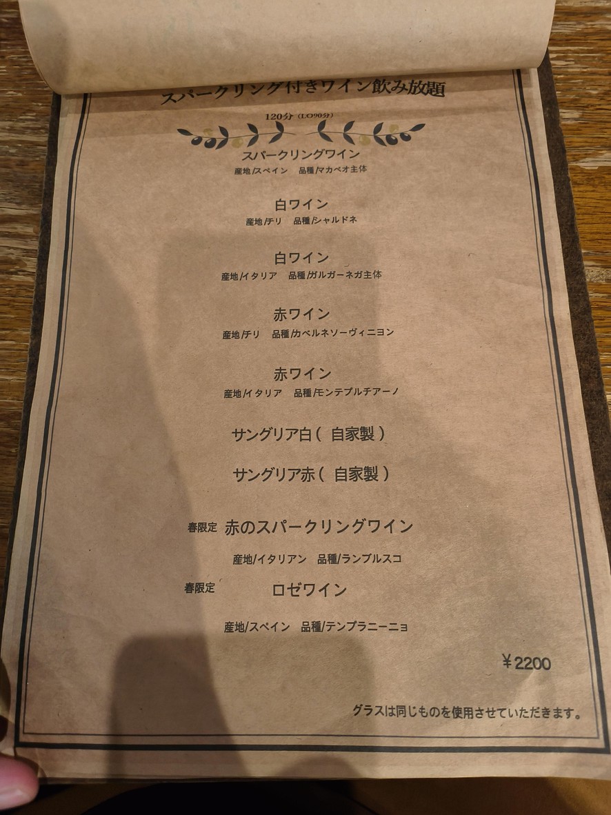 NAKAMEGURO GALERIA menu 5