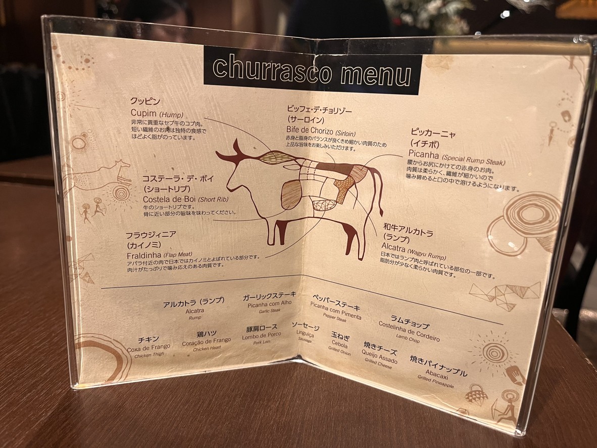 Barbacoa Aoyama Main Branch menu 1