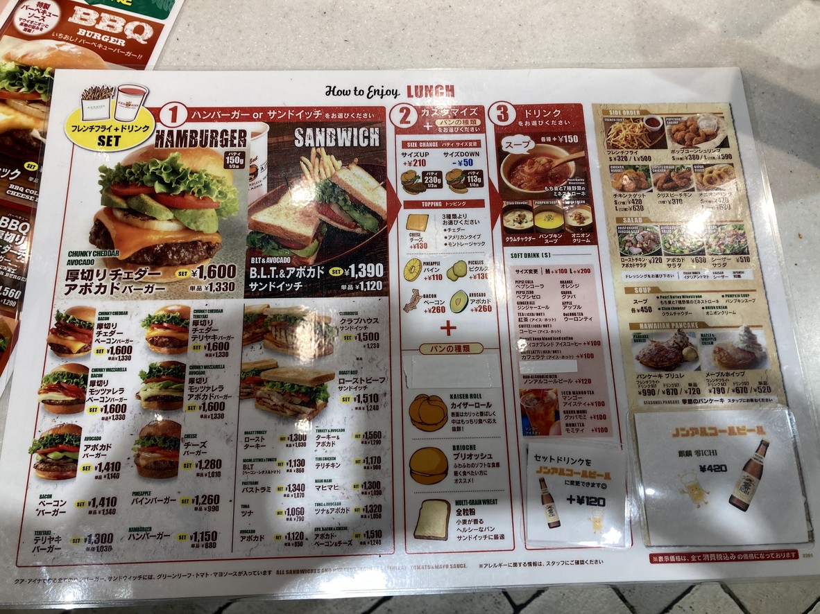 Kua ʻAina - Ikebukuro Sunshine City menu 1