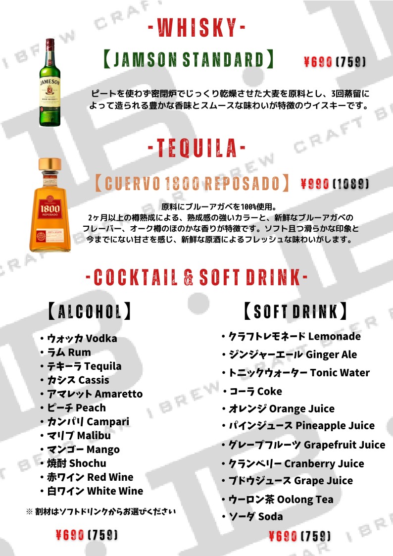 Craft Beer Bar Ibrew menu 8