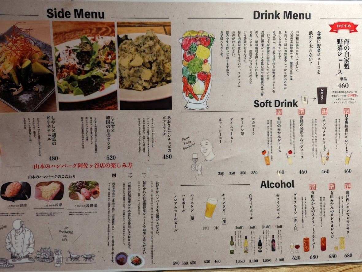 山本汉堡排阿佐谷食堂 menu 2