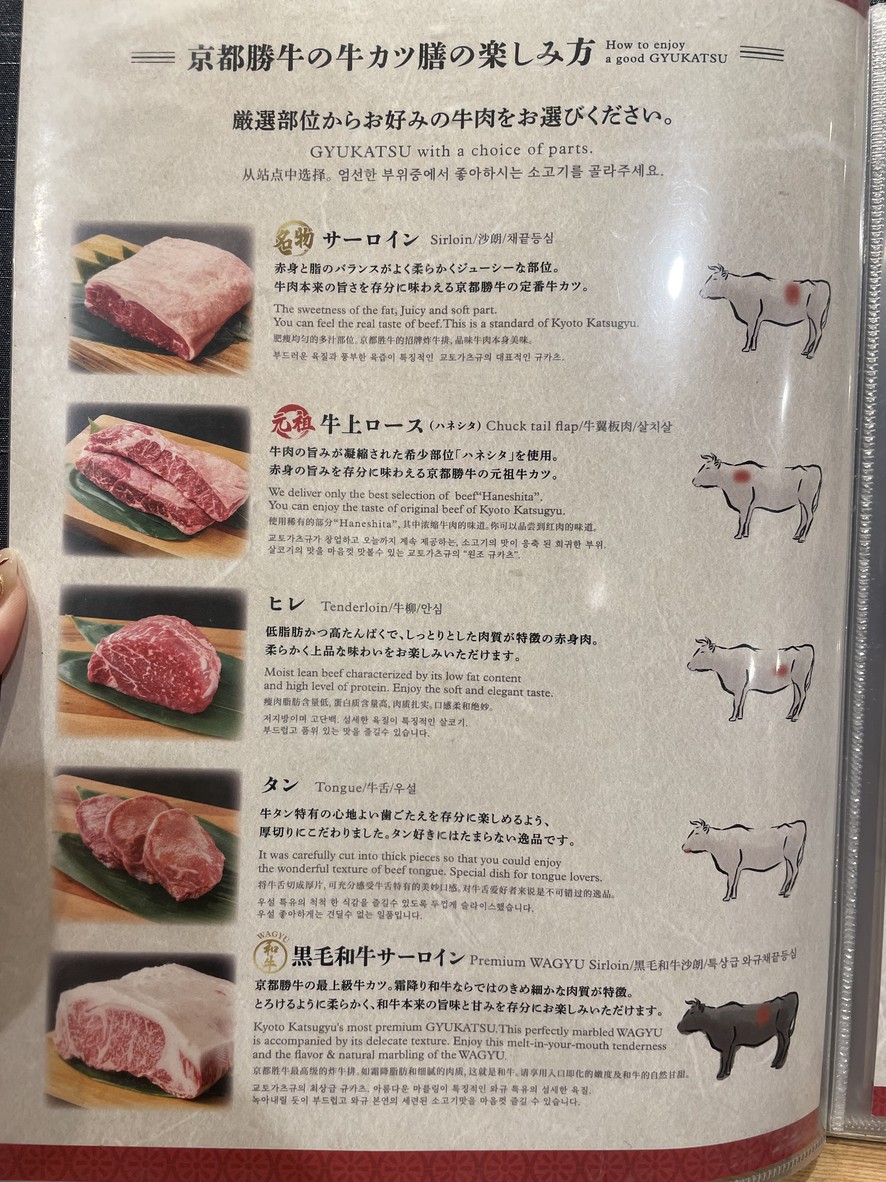 Gyukatsu Kyoto Katsugyu 原宿 menu 1