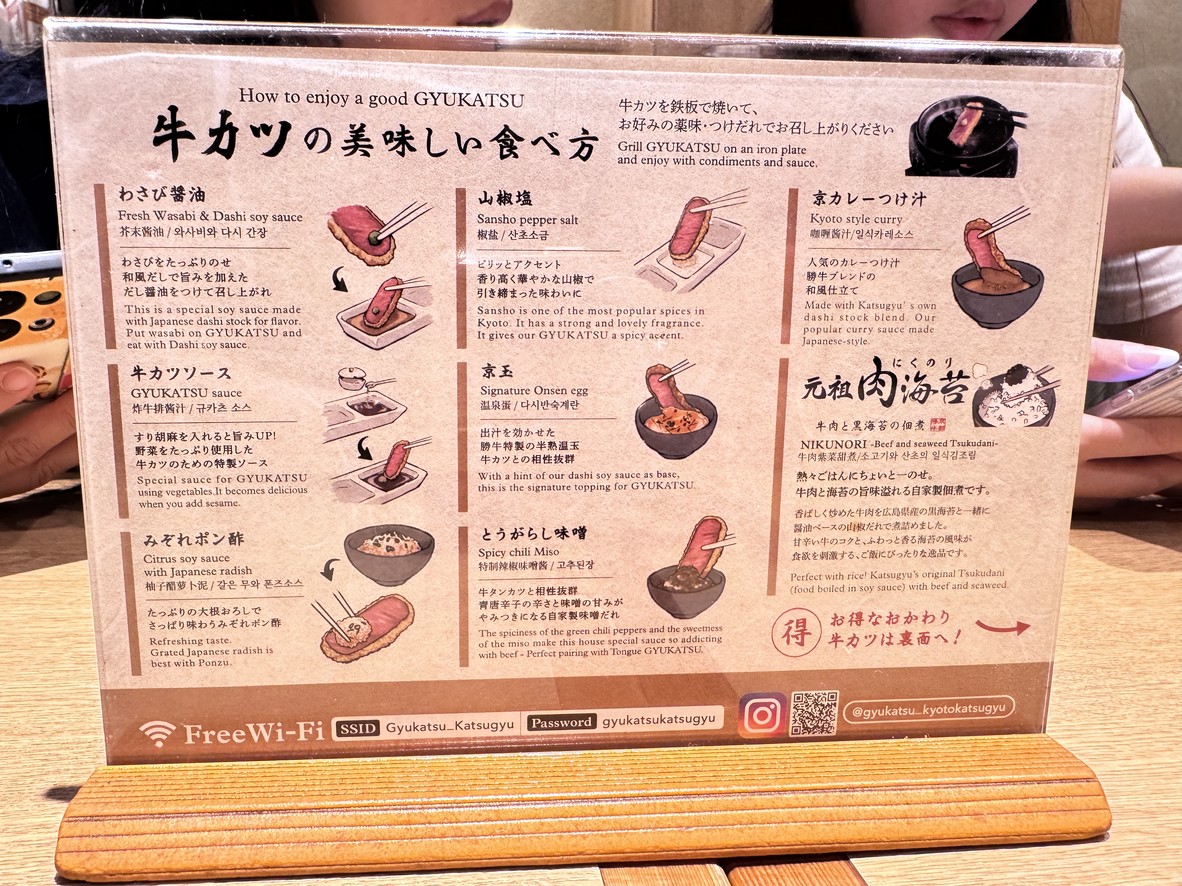 Gyukatsu Kyoto Katsugyu 原宿 menu 5