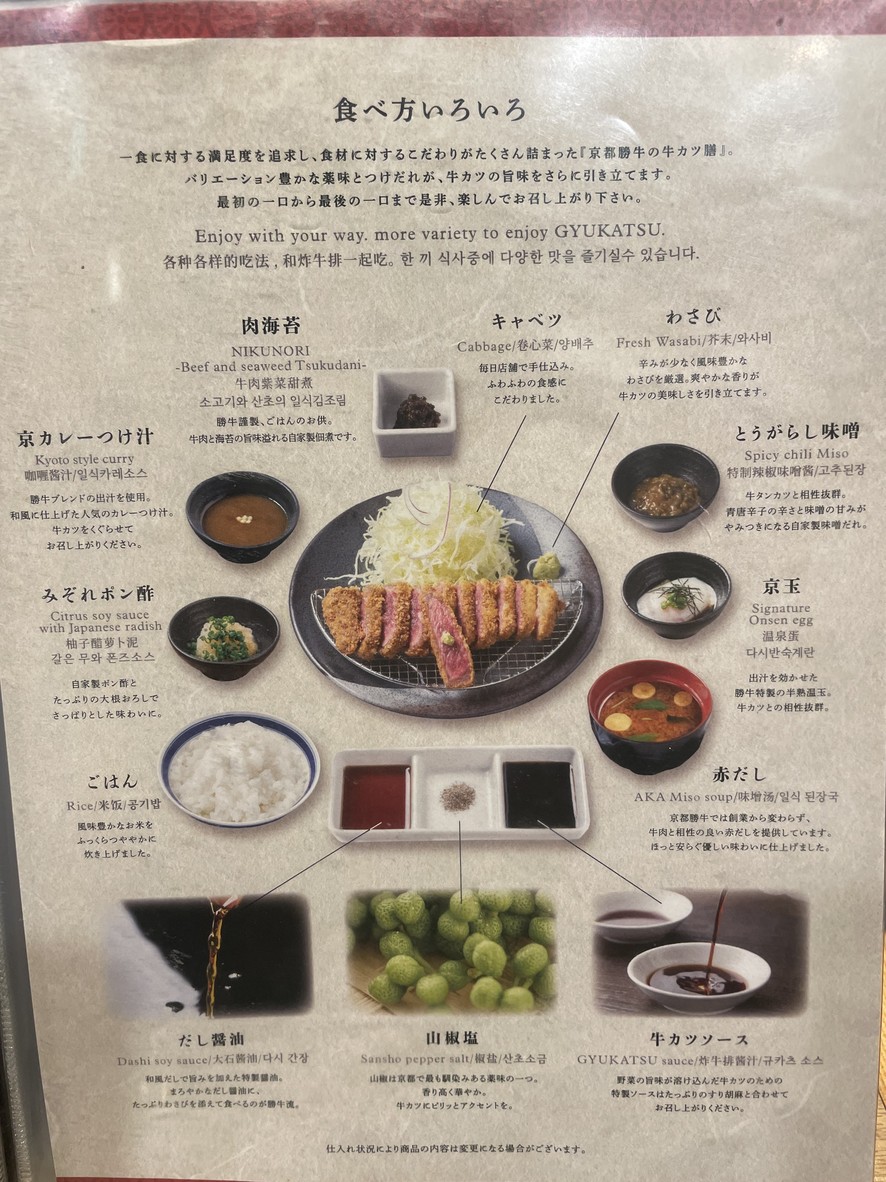 Gyukatsu Kyoto Katsugyu 原宿 menu 6