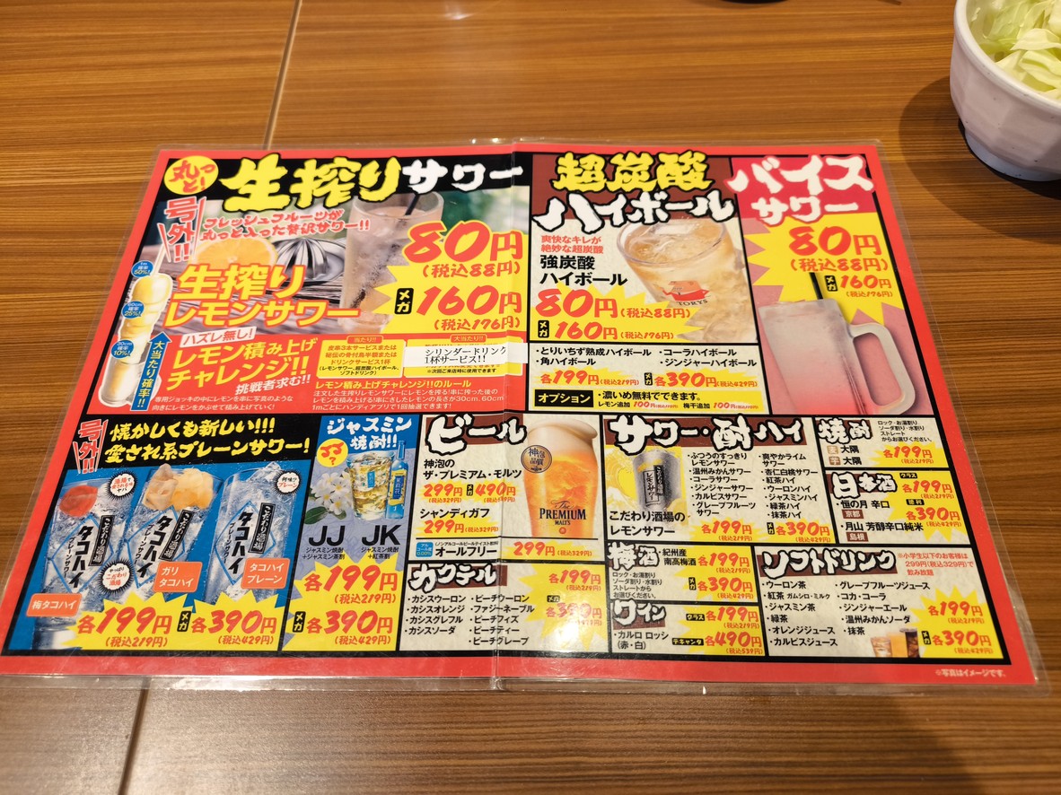 Yakitori Mizutaki TORIICHIZU Akabane Este menu 4
