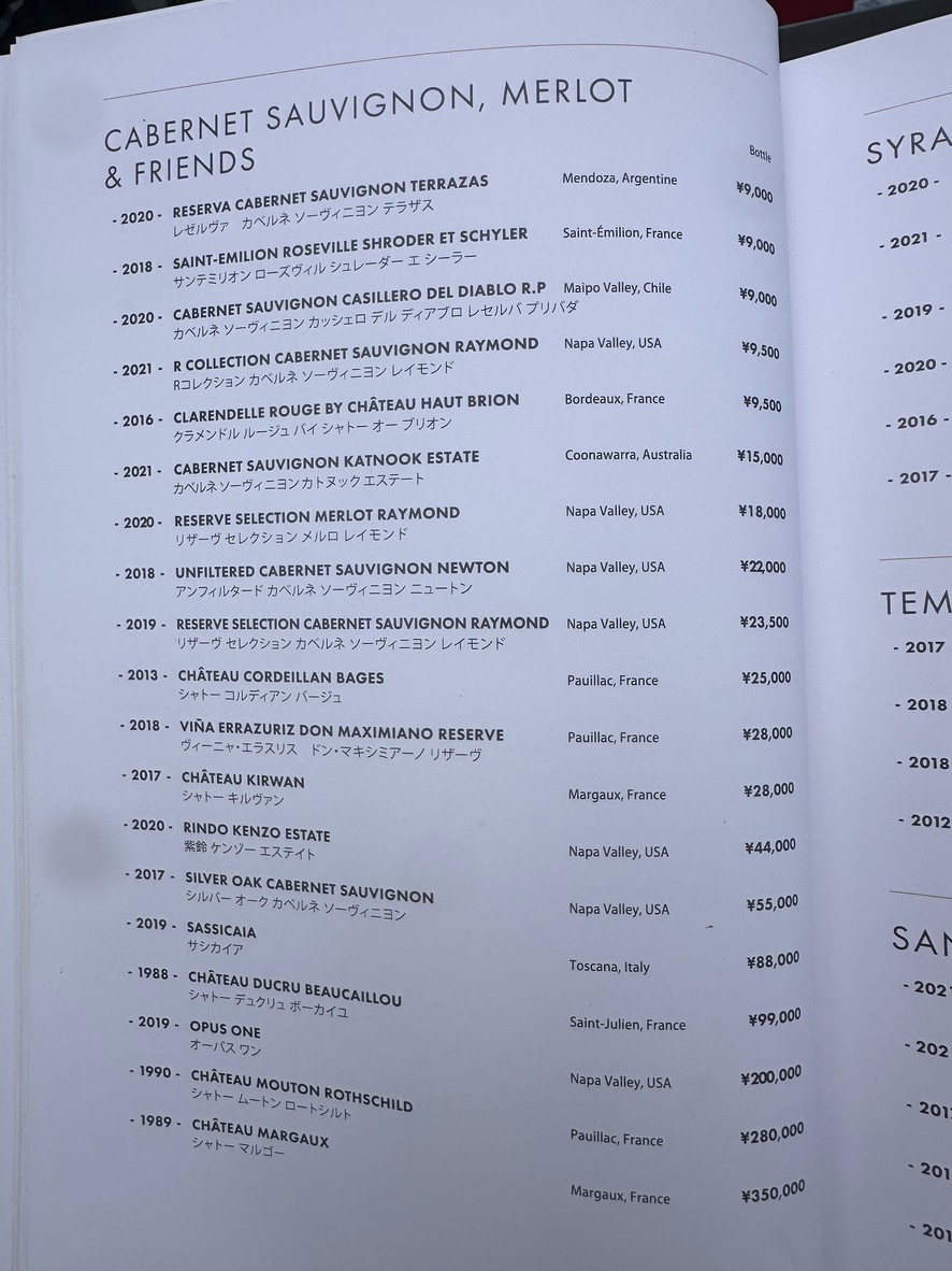 CÉ LA VI TOKYO menu 6