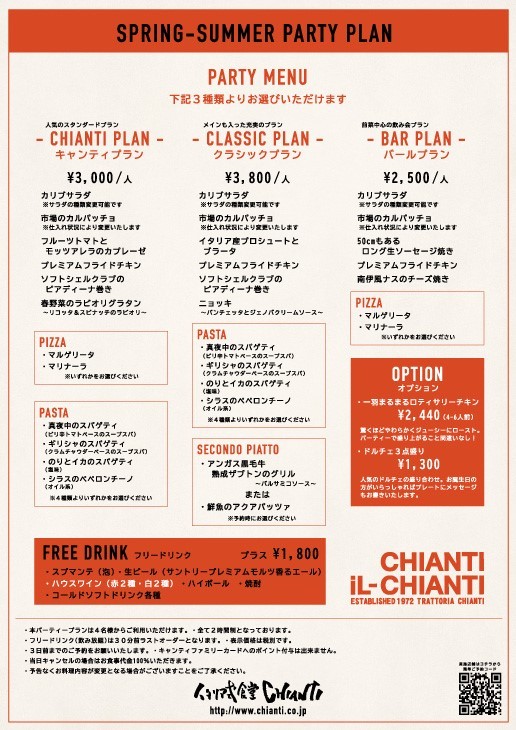 Chianti menu 3