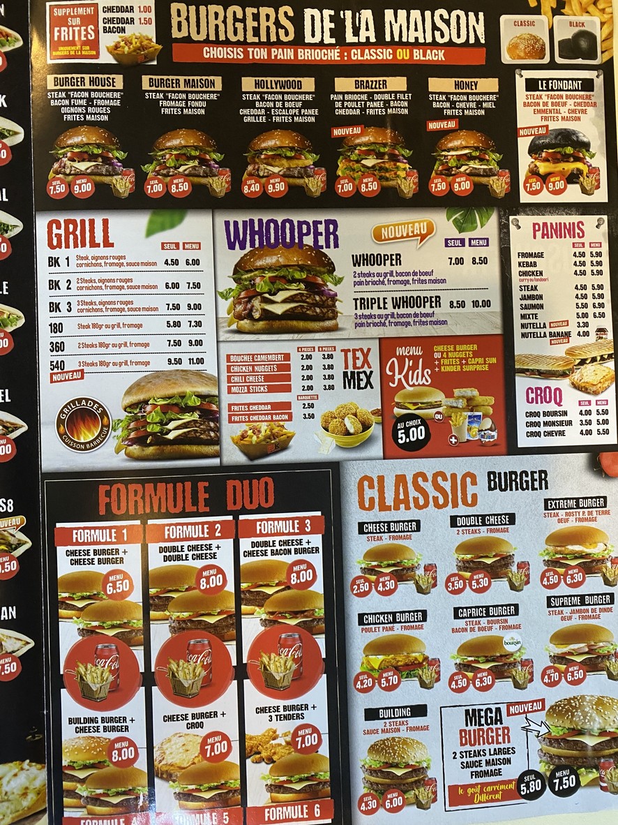 Blankok Burger menu 2