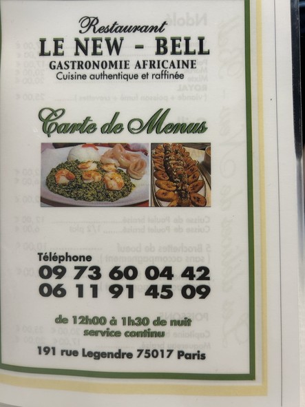 Le New Bell - Restaurante Africano