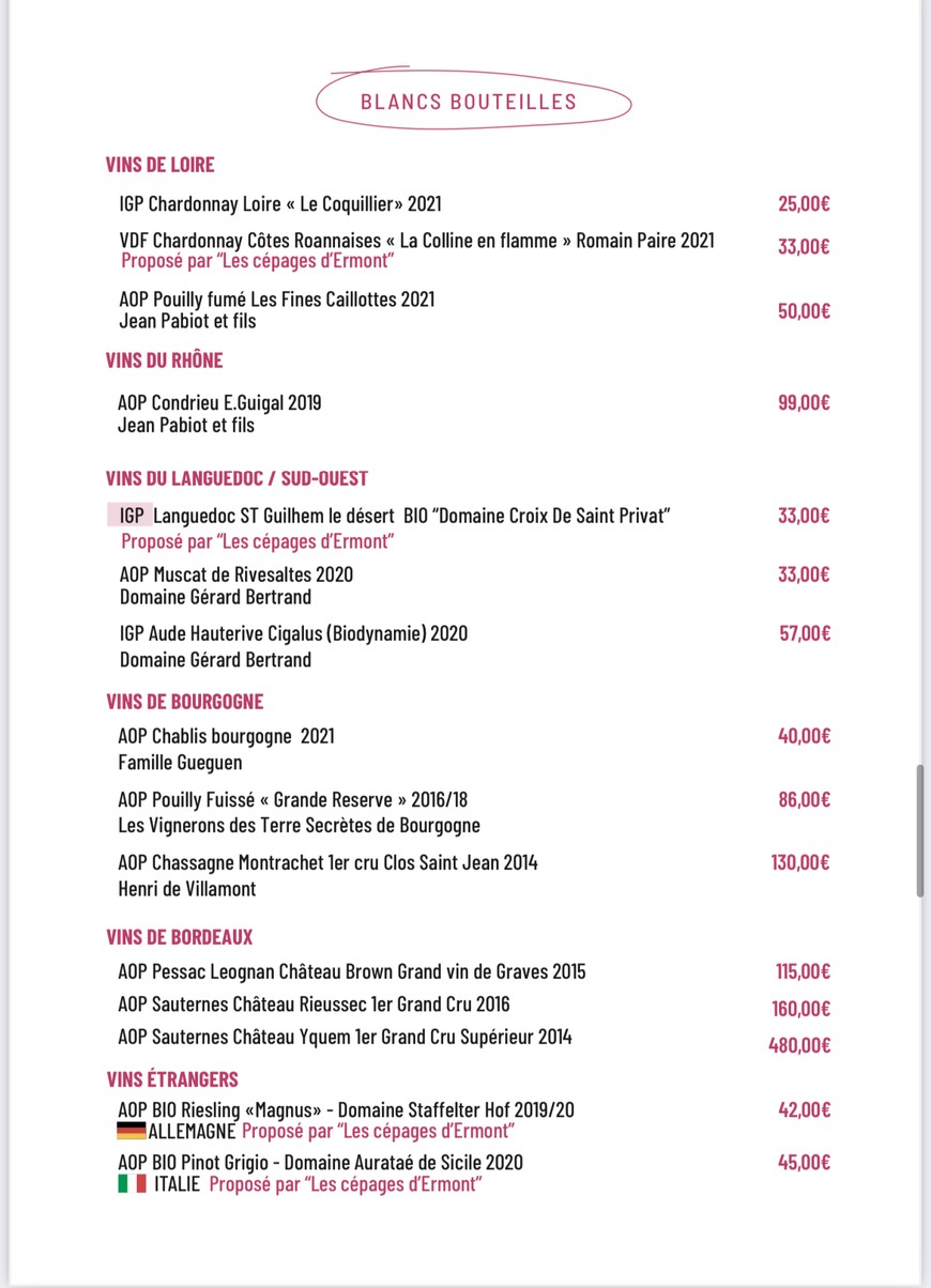 Lolita Ermont menu 6