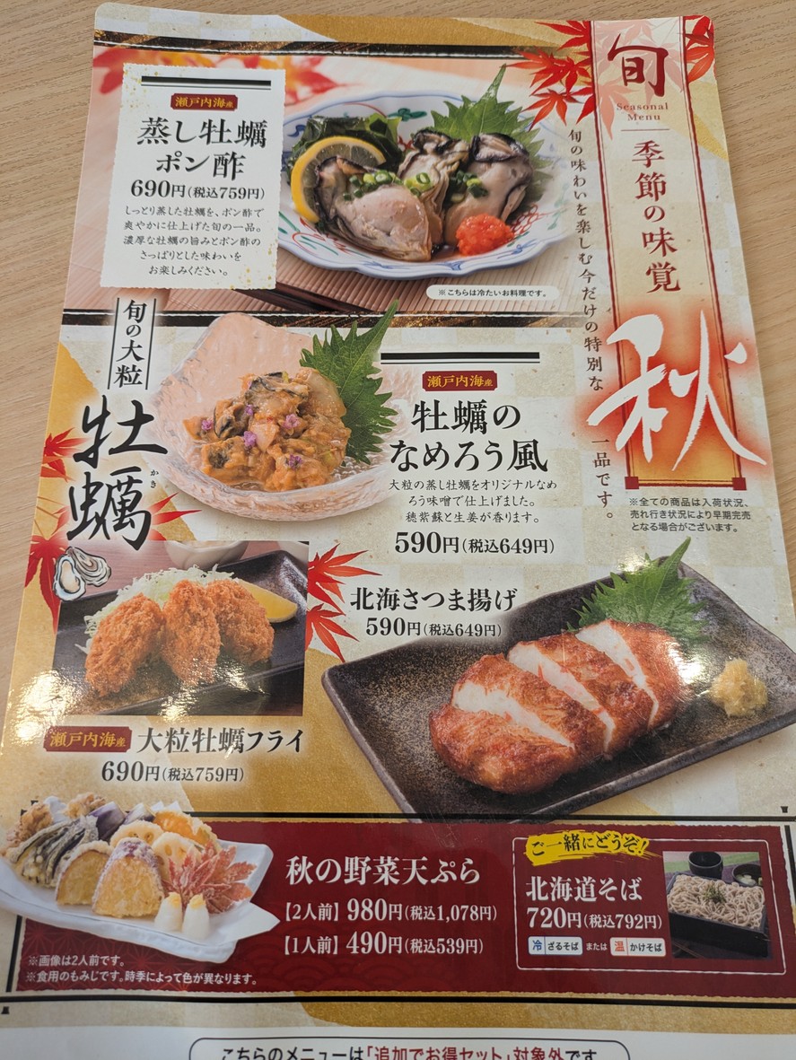 Tonden menu 1