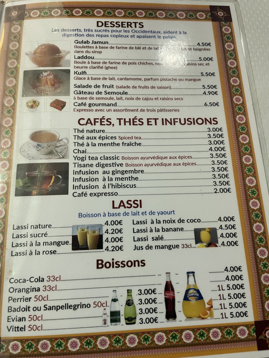 Le Passage de Pondichéry menu 7