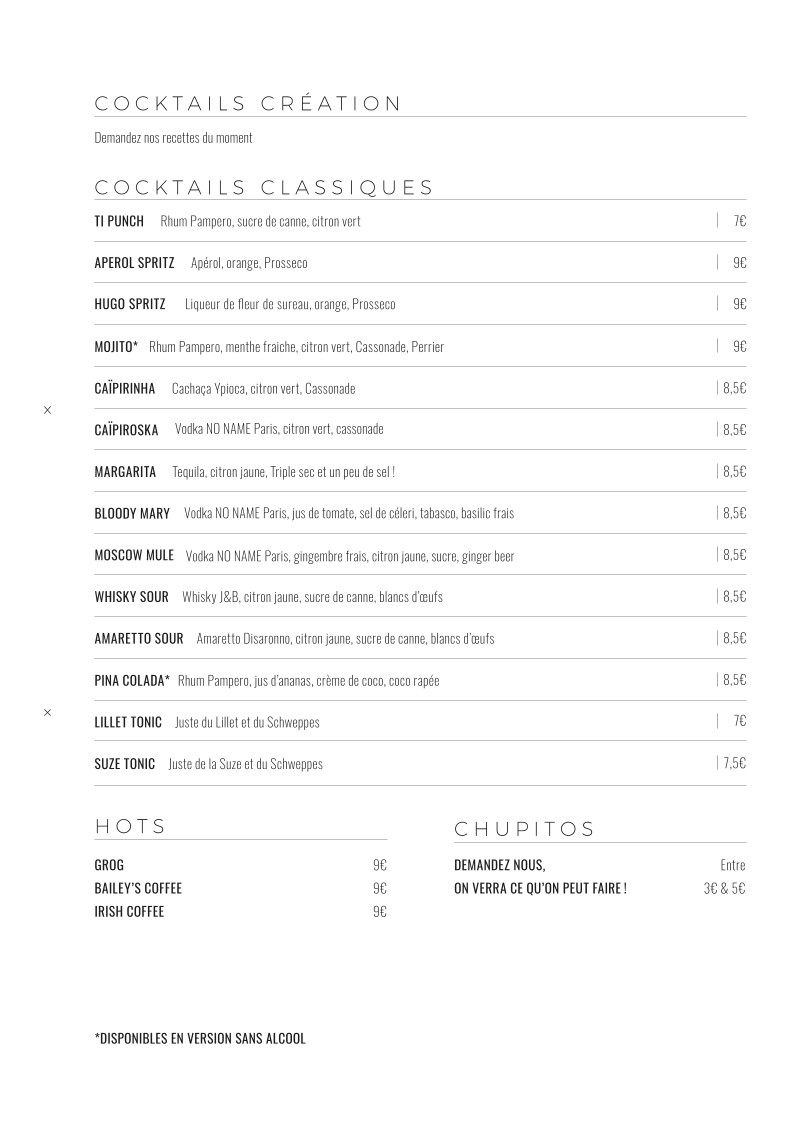 Le Jules Jo - Paris 18 menu 4