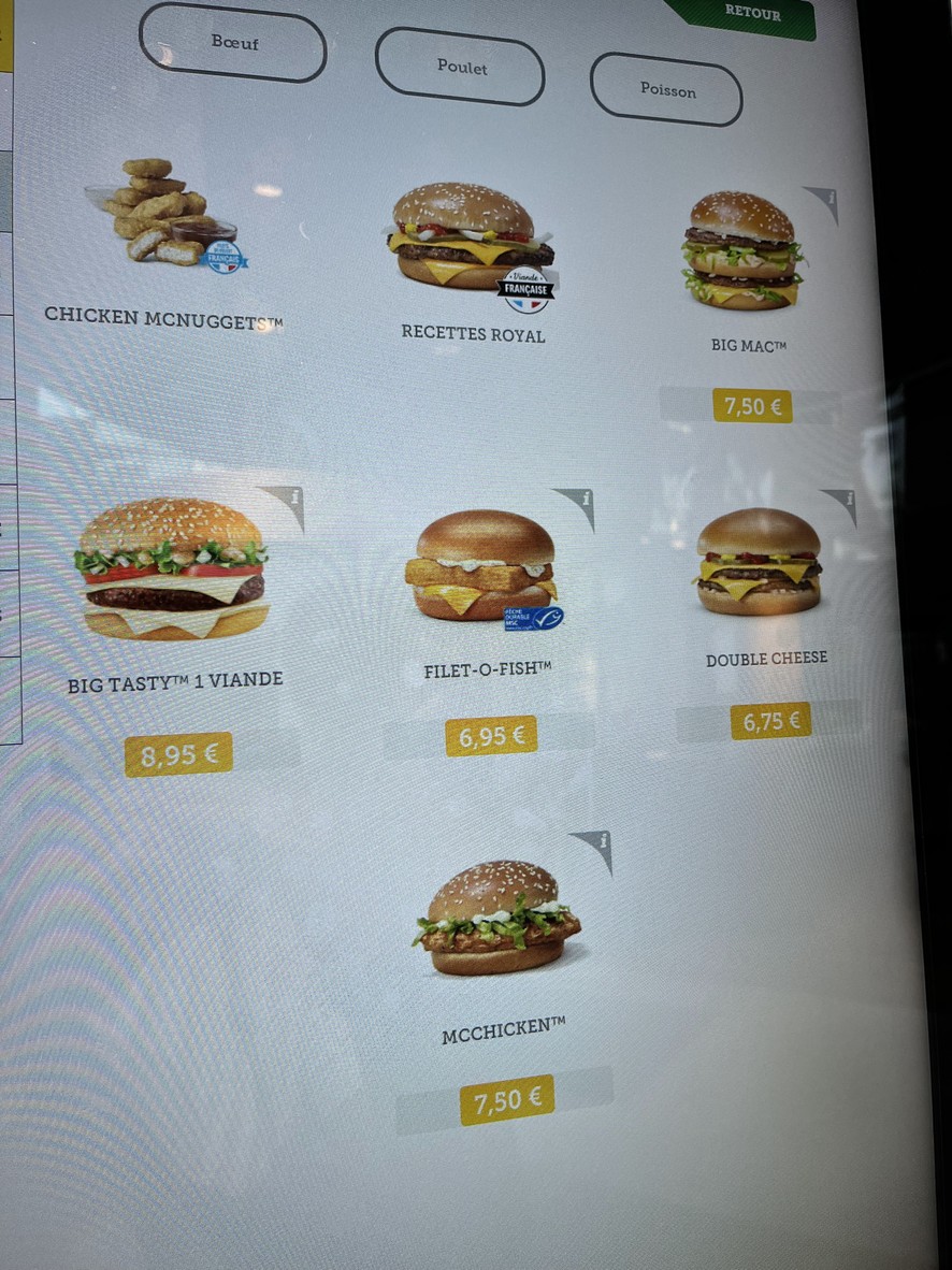 ماكدونالدز menu 1