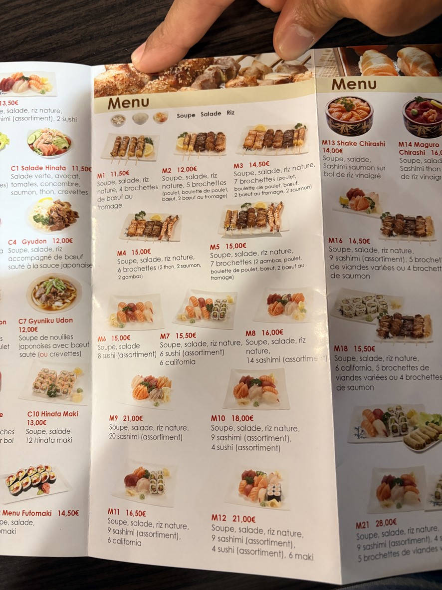 Hinata menu 3