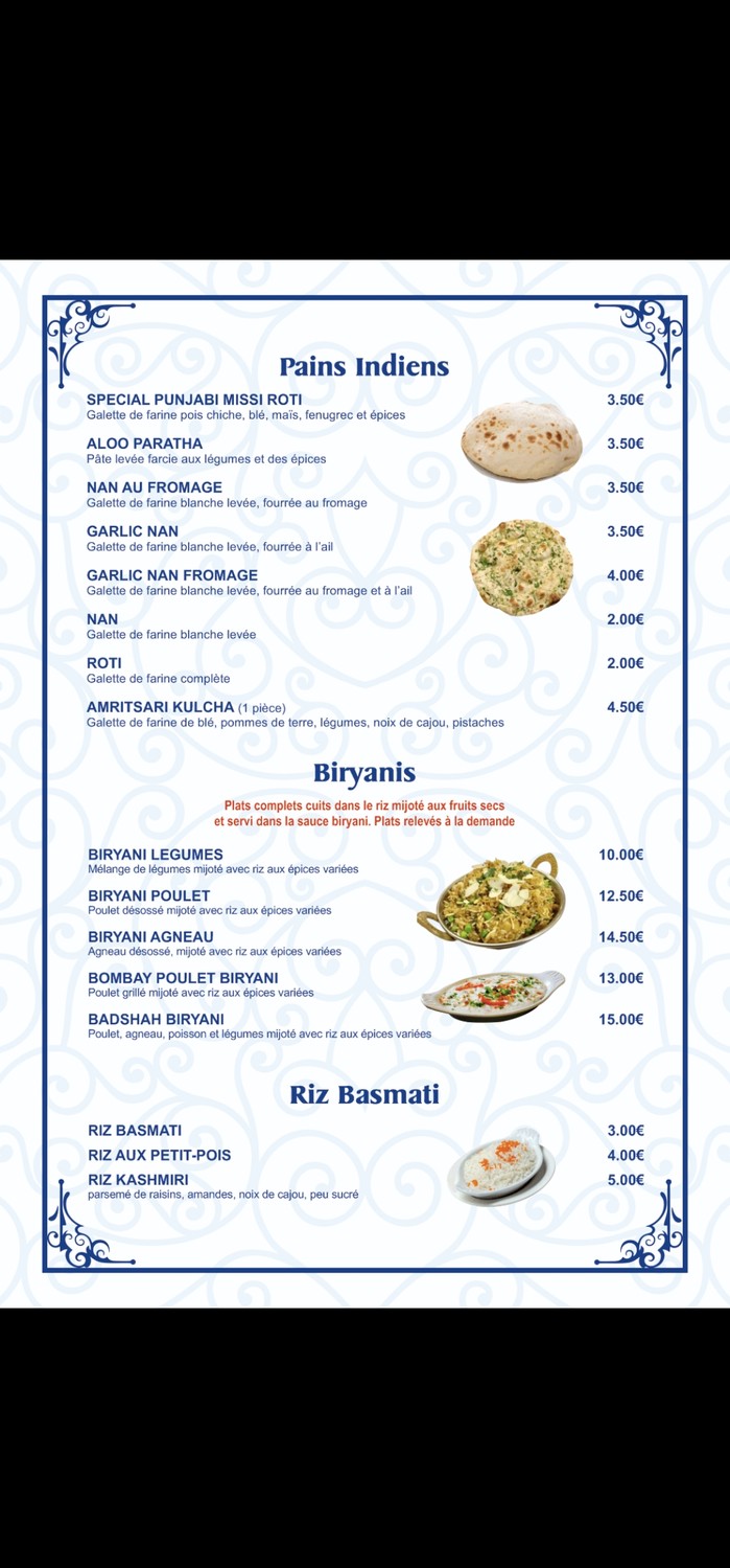 Restaurante Badshah de cocina india, pakistaní y bangladesí menu 6