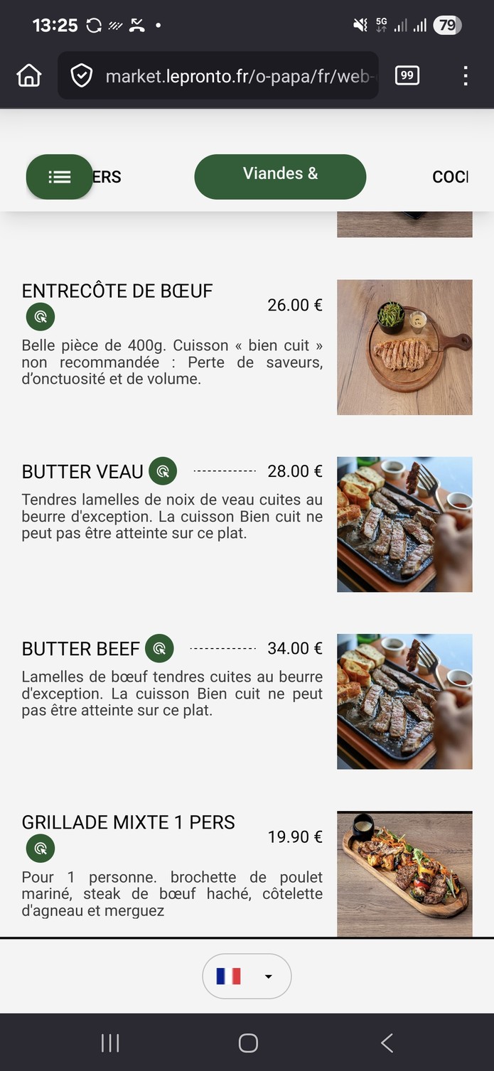 O'Papa restaurant menu 2