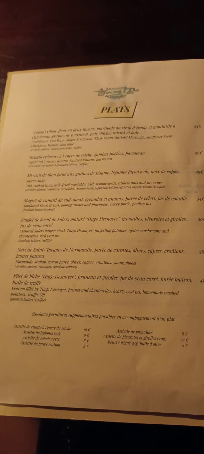 Restaurante Le Coupe-Chou menu 3