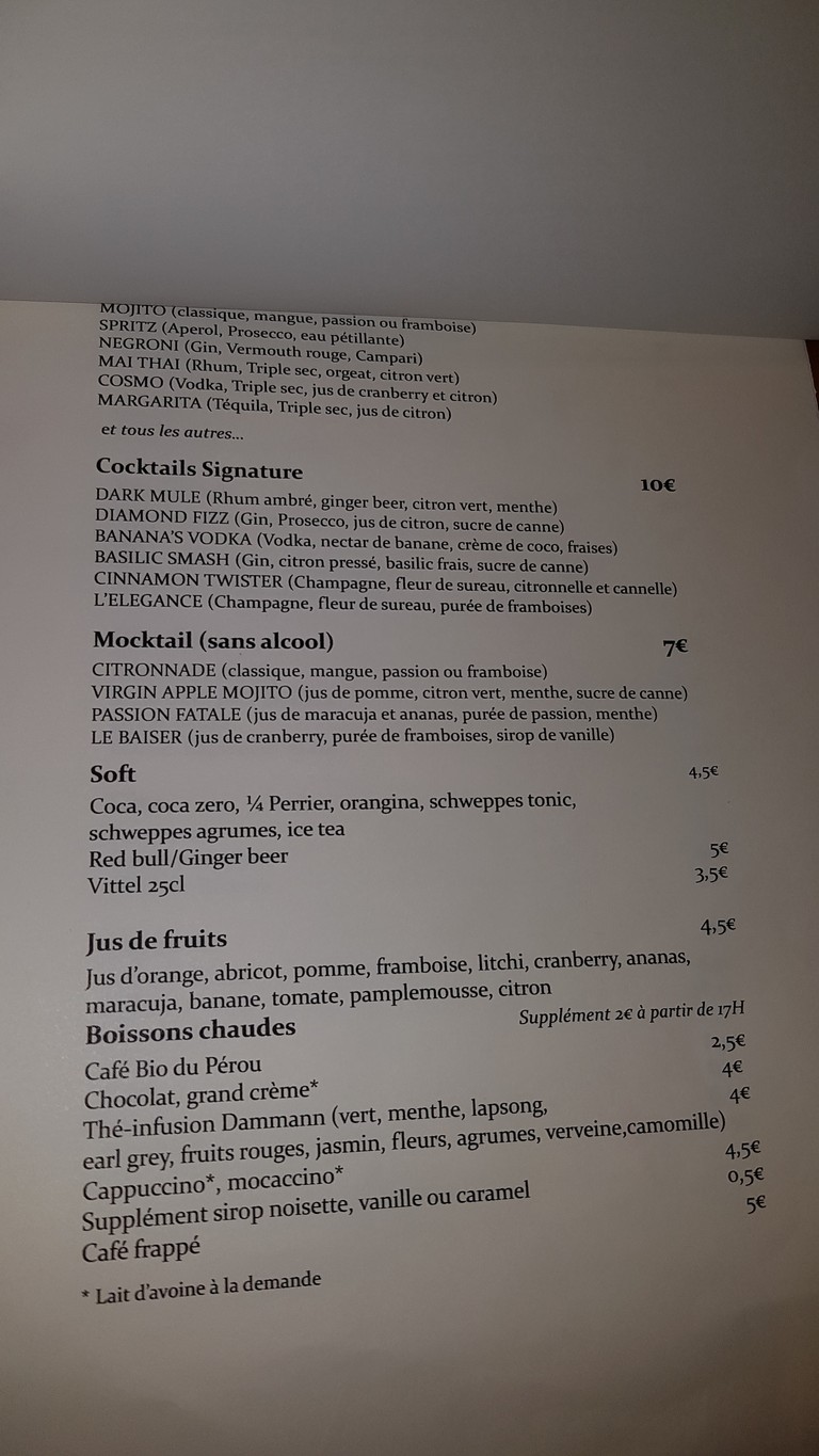 Ethik bistronomy menu 3