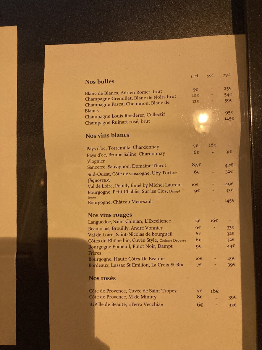Ethik bistronomy menu 4