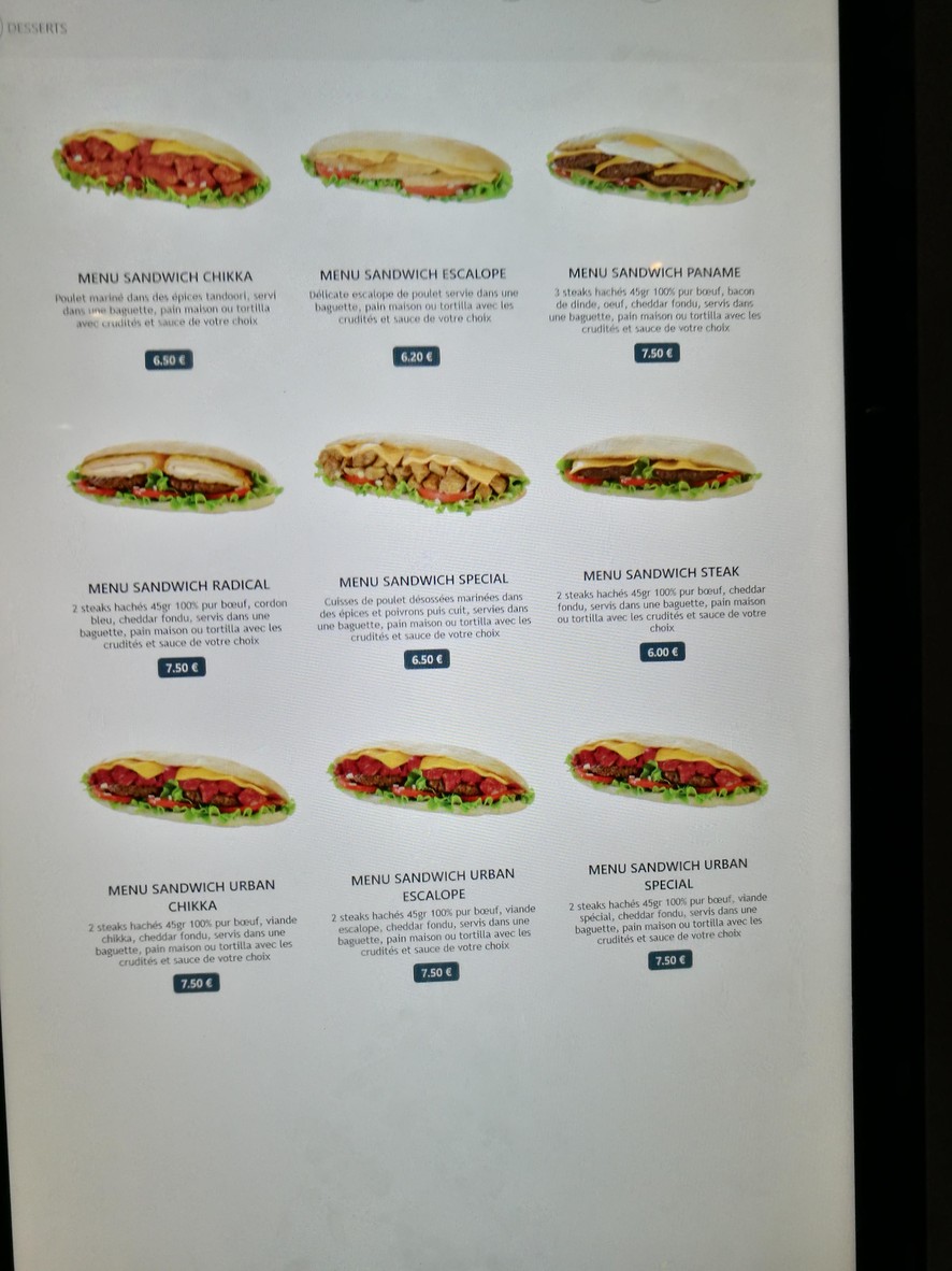 H-express villiers le bel menu 2