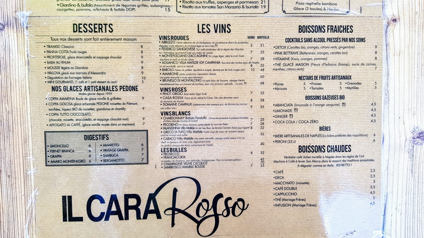 일 카라로쏘 menu 2