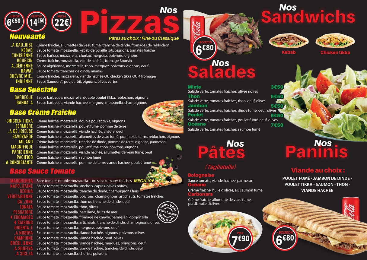 Pizza Nostra menu 2