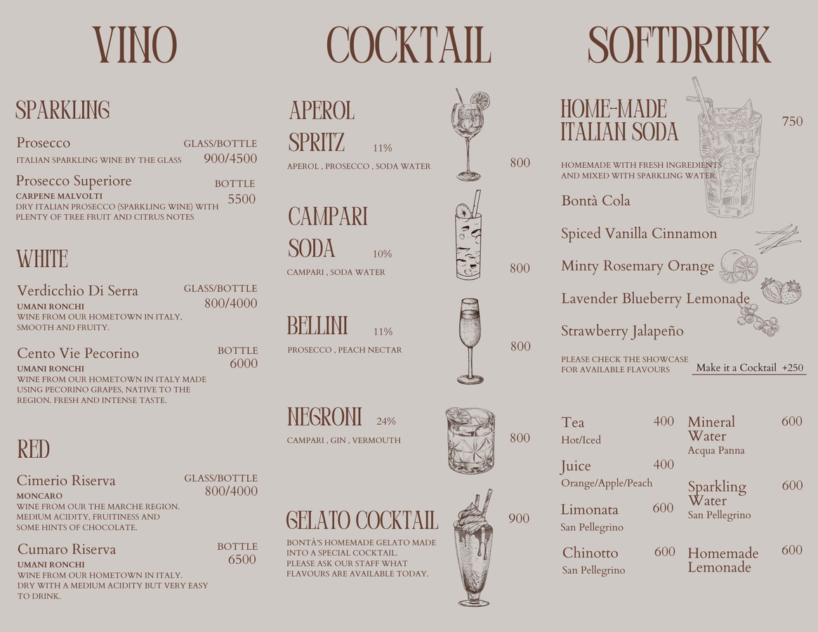 Bontà Italia menu 4