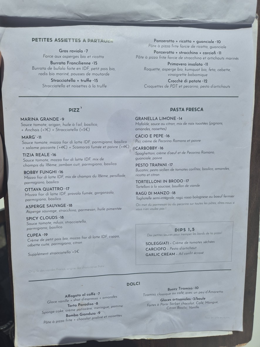 Bobby menu 2