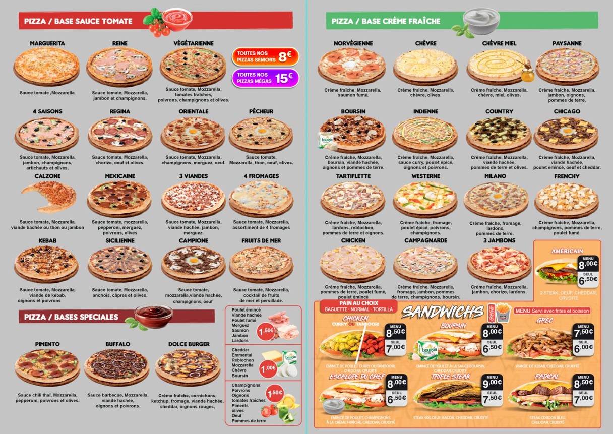 PIZZA DULCE Auténtica menu 1
