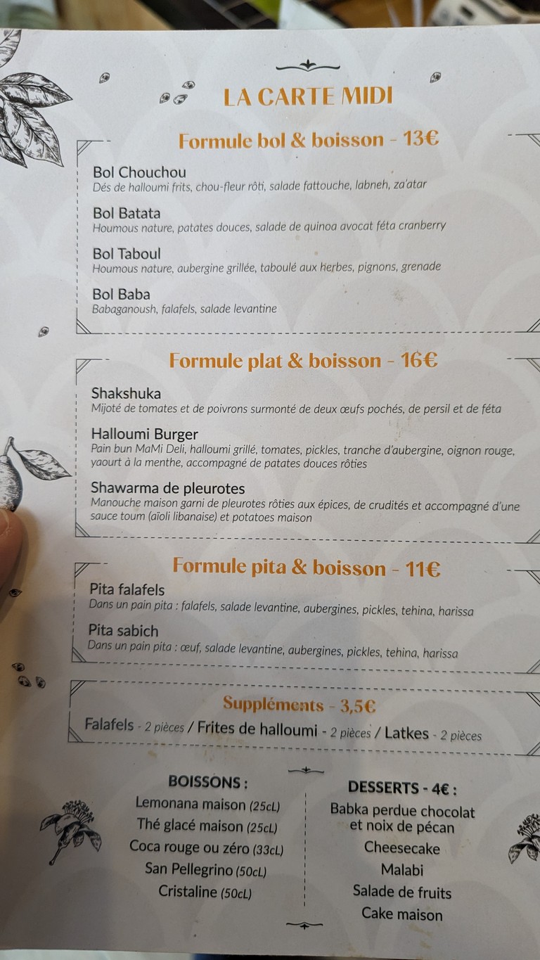 Levantina menu 2