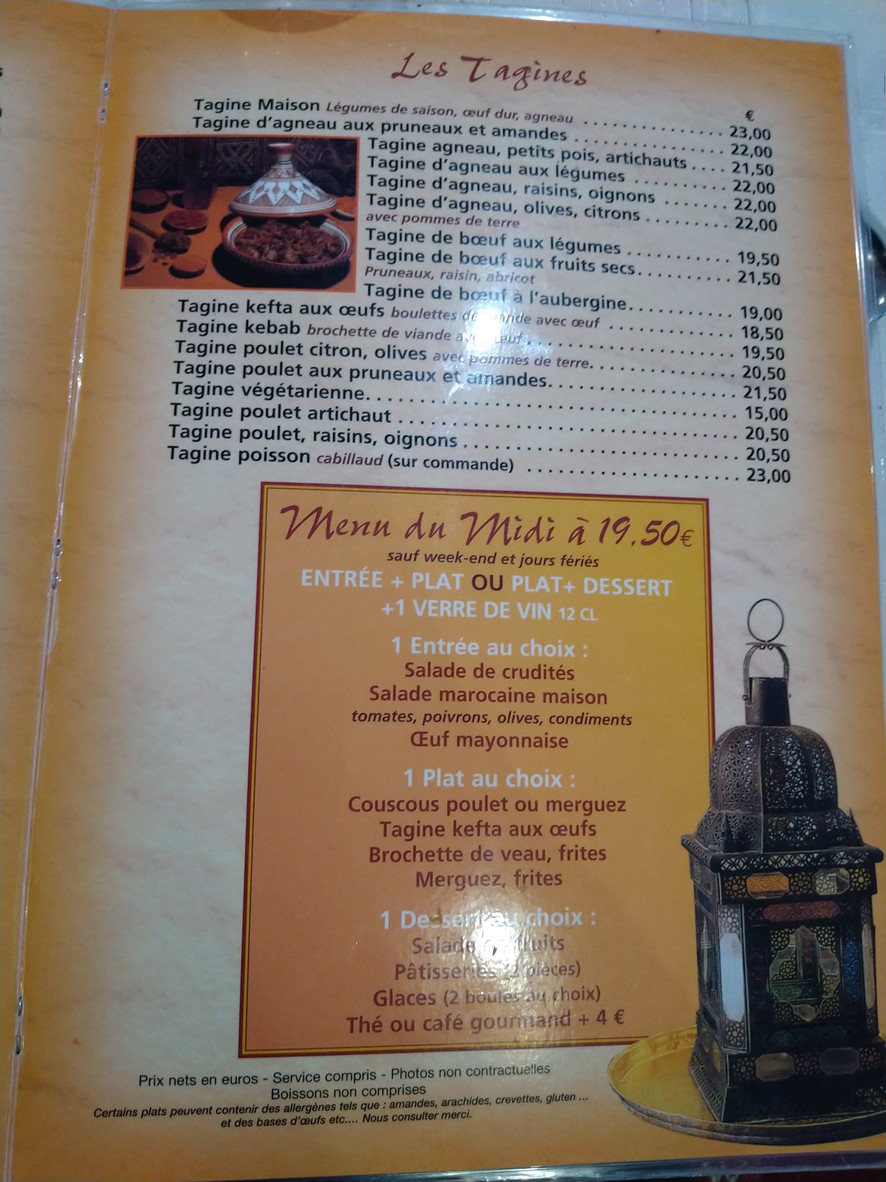 Palais de Souss menu 3