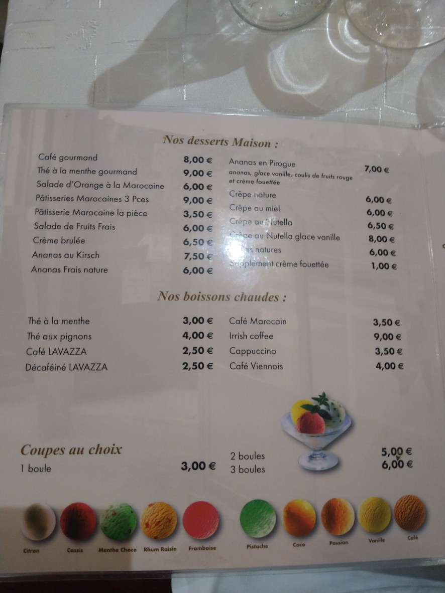 Palais de Souss menu 4